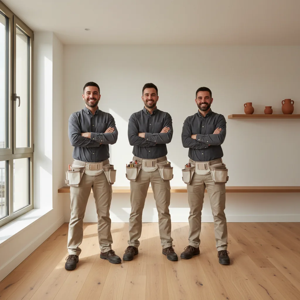 Equipo de Reformas Txeberri en una obra finalizada en Bilbao
